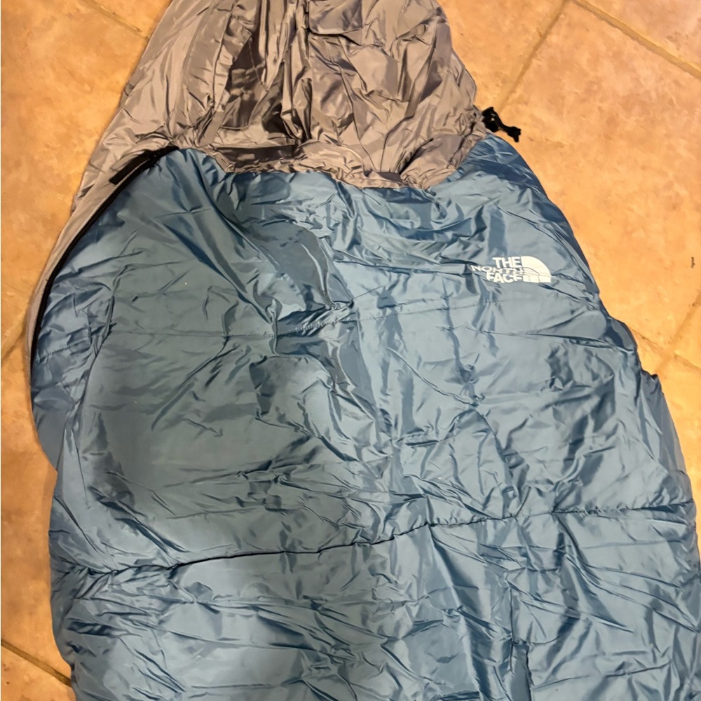 New With Tags The North Face Wasatch 20/-7 Mummy Sleeping Bag - Blue/Grey